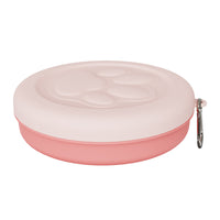 Duo de gamelles pliables de voyage pour chien SAWAH - coloris Rose poudré & corail