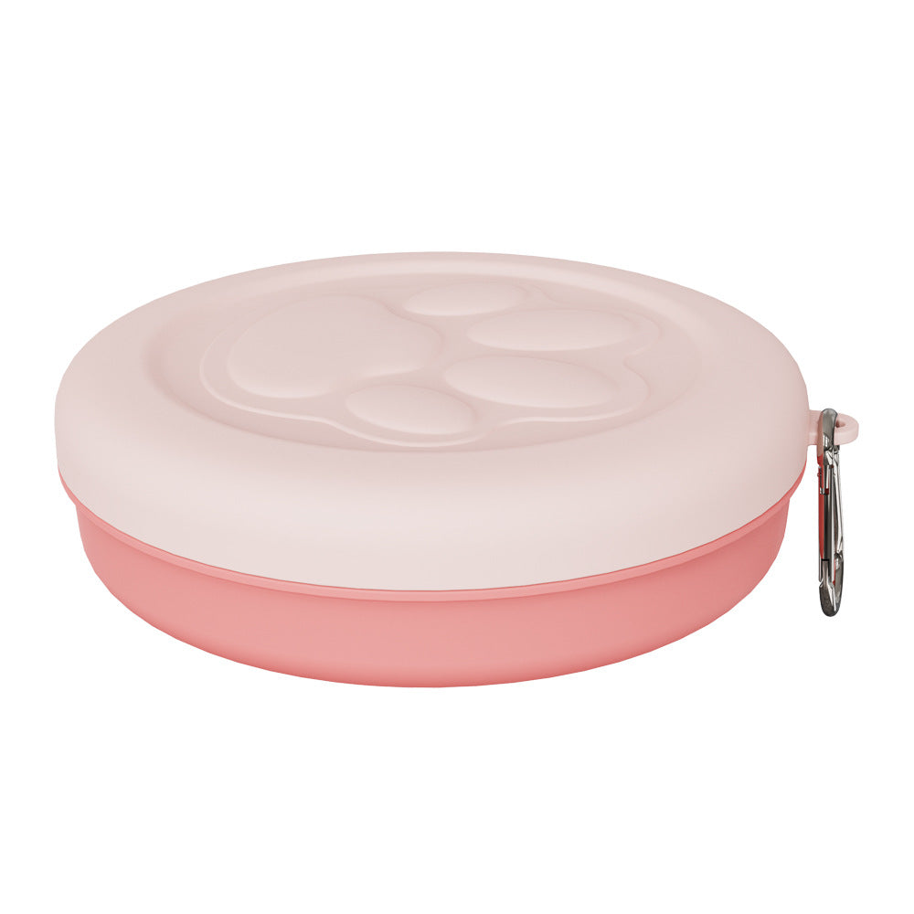 Duo de gamelles pliables de voyage pour chien SAWAH - coloris Rose poudré & corail