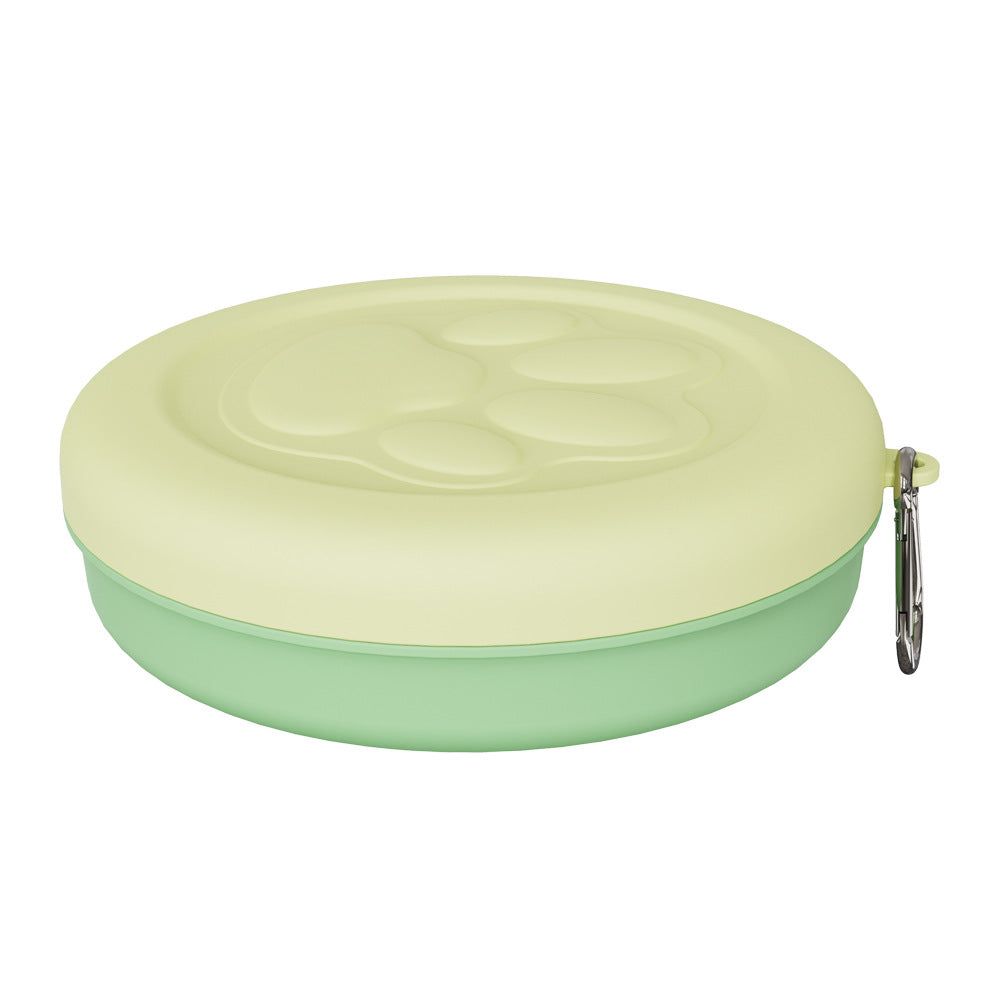 Duo de gamelles pliables de voyage pour chien SAWAH - coloris Vanille & vert