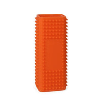 Brosse anti-poils silicone pour chien SAWAH en coloris orange