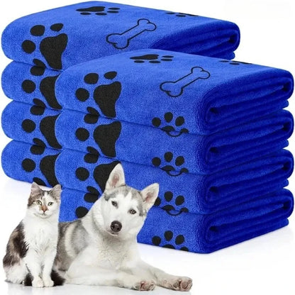 Serviette Microfibre pour Chien, Absorbante et Séchage Rapide - SAWAH