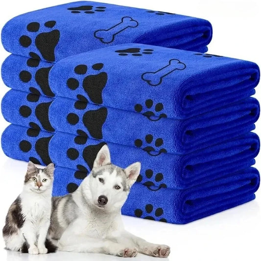 Serviette Microfibre pour Chien, Absorbante et Séchage Rapide - SAWAH