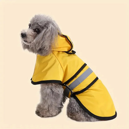 Manteau de Pluie à Capuche pour Chien, Bande Réfléchissante - SAWAH