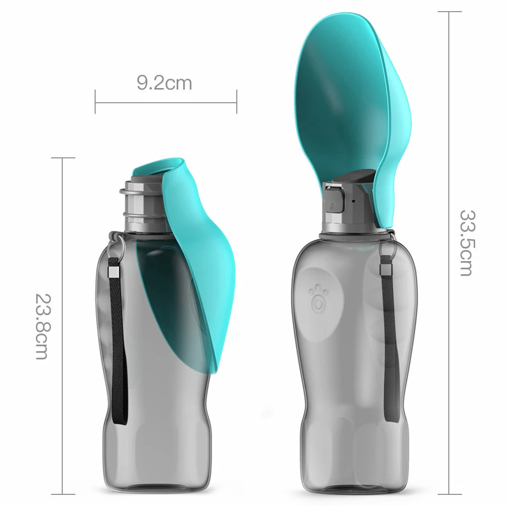 Gourde de voyage pliable pour chien SAWAH avec gamelle intégrée 800 ml - vue 2
