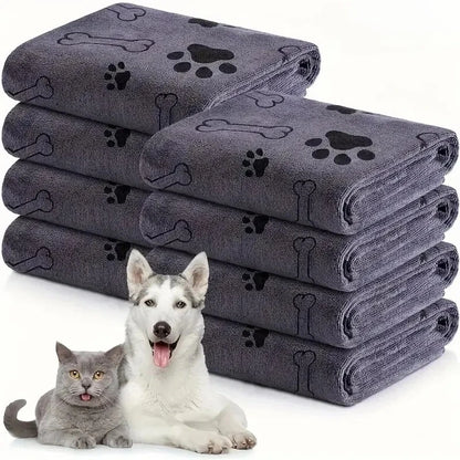 Serviette Microfibre pour Chien, Absorbante et Séchage Rapide - SAWAH